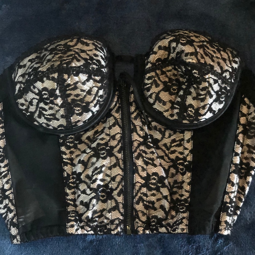 Vintage Loveable zippered lace Bustier